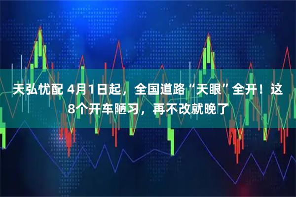 天弘忧配 4月1日起，全国道路“天眼”全开！这8个开车陋习，再不改就晚了
