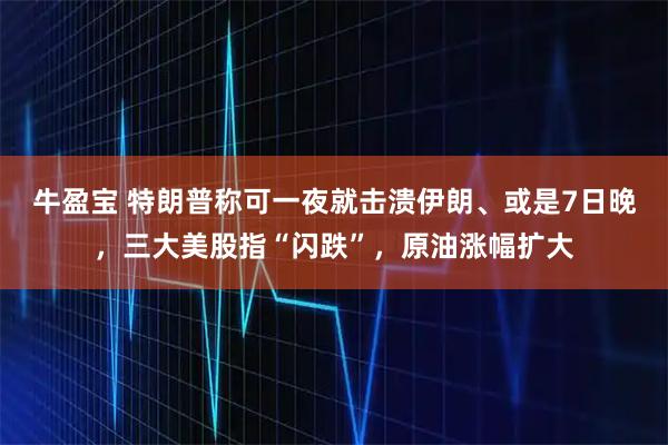 牛盈宝 特朗普称可一夜就击溃伊朗、或是7日晚，三大美股指“闪跌”，原油涨幅扩大